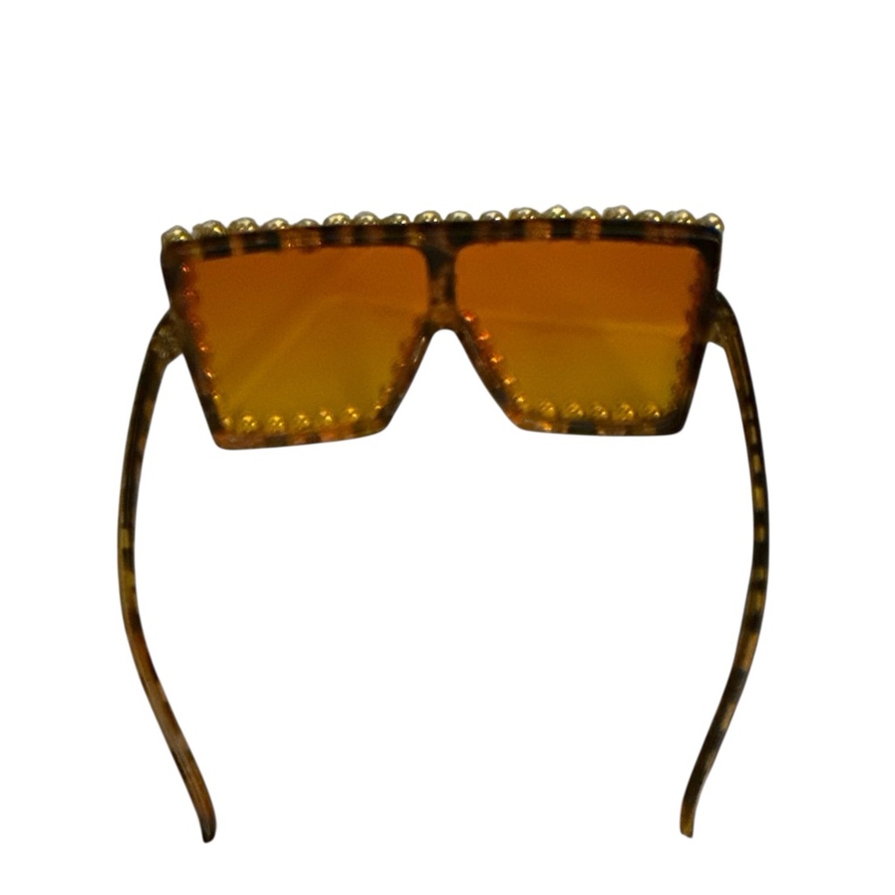Aqua Crystal-Trim Iced Out Fashion Sunglasses - Picture 2 of 3